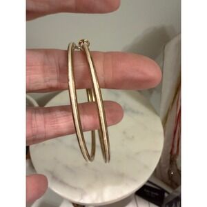Gold Hoop Earrings Large Lightweight Statement Everyday Jewelry for Women